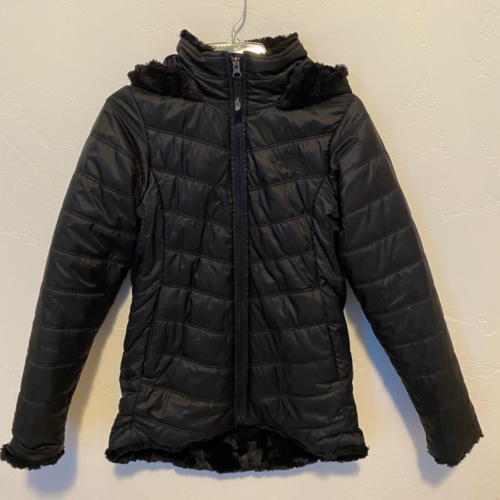 the north face fuzzy zip up winter jacket